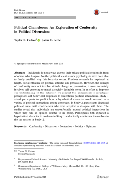 Political Chameleons: An Exploration of Conformity
