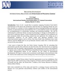 ISA Presidential Address