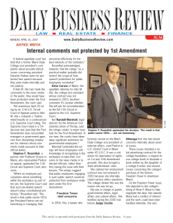 Internal comments not protected by 1st Amendment