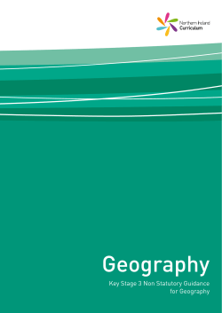 Non Statutory Guidance for Geography