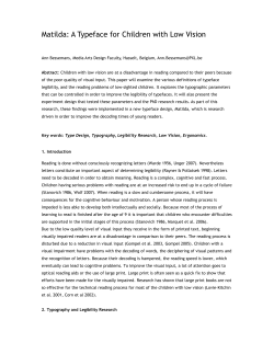 Matilda: A Typeface for Children with Low Vision