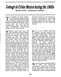 Coinate in Crisis: Mezico dutill/ the 1860s