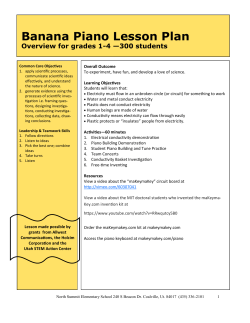 Banana Piano Lesson Plan - North Summit School District