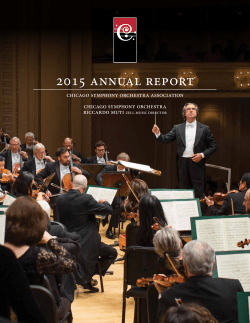 2014/15 Annual Report  - Chicago Symphony Orchestra