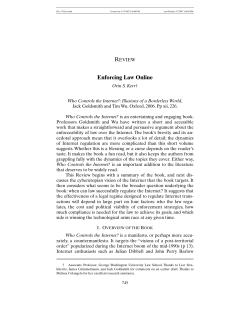 Enforcing Law Online - The University of Chicago Law Review