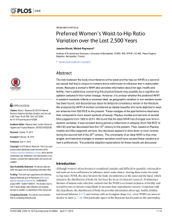 Preferred Women`s Waist-to-Hip Ratio Variation over the Last 2,500