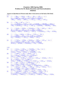 (spring 2008) Problem Set #6: Redox