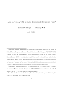 Loss Aversion with a State-dependent Reference Point