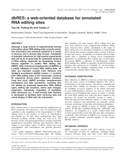 dbRES: a web-oriented database for annotated RNA editing sites