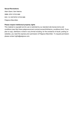 Sexual Revolutions - University of Warwick