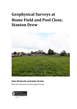 Geophysical Surveys at Home Field and Pool Close, Stanton Drew