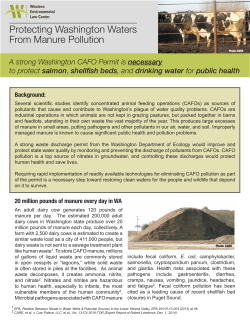 Protecting Washington Waters From Manure Pollution