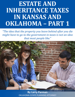 ESTATE AND INHERITANCE TAXES IN KANSAS AND OKLAHOMA
