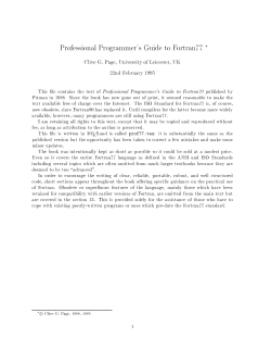 Professional Programmer`s Guide to Fortran77