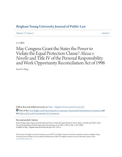 May Congress Grant the States the Power to Violate the Equal