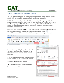 How to Adjust Text and Paragraph Spacing