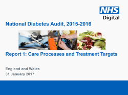 National Diabetes Audit, 2015-2016