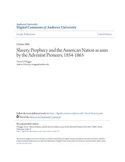 Slavery, Prophecy and the American Nation as seen by the