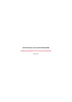 institutional evaluation programme charles university self