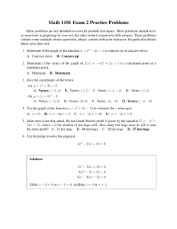 Math 1101 Exam 2 Practice Problems