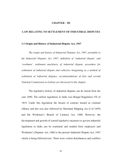 CHAPTER &ndash; III LAW RELATING TO SETTLEMENT