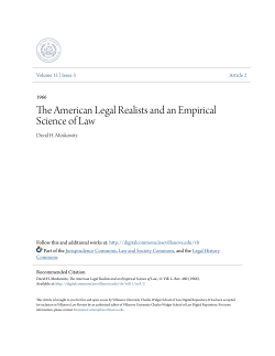 The American Legal Realists and an Empirical