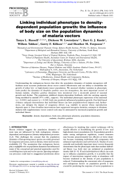 Linking individual phenotype to density