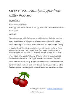 Make a PANCAKE from your freshmilled flo[...]