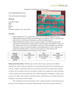 Properties of Soil Particles Visual Activity Background information