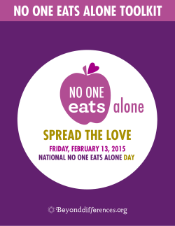 NO ONE EATS ALONE TOOLKIT