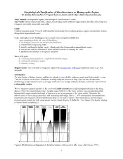 1 Morphological Classification of Shorelines based