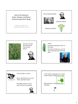 6.1 Factorial experiment design