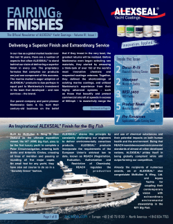 FAIRING FINISHES - Alexseal Yacht Coatings