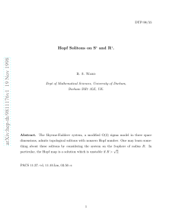Hopf Solitons on S^ 3 and R^ 3