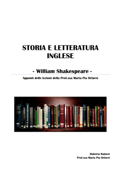 STORIA E LETTERATURA INGLESE