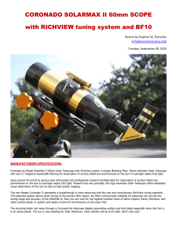 CORONADO SOLARMAX II 60mm SCOPE with RICHVIEW tuning