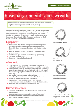 Rosemary remembrance wreaths
