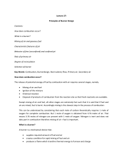 Lecture 27: Principles of Burner Design