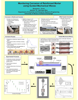 Monitoring corrosion of reinforced mortar using guided mechanical