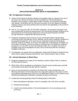 Article 3 - Franklin Township York County