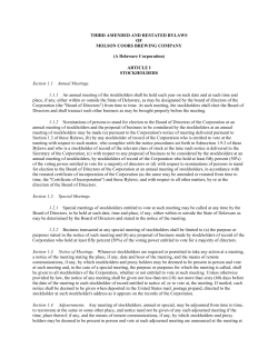 amended and restated bylaws