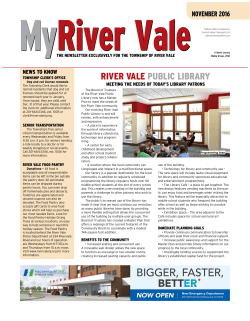 My River Vale Newsletter