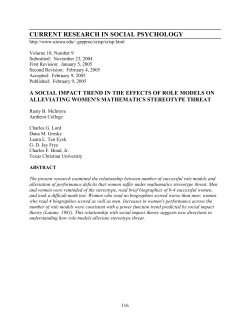 current research in social psychology
