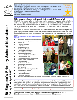 21st April 2017 - St Eugene de Mazenod Catholic Primary School