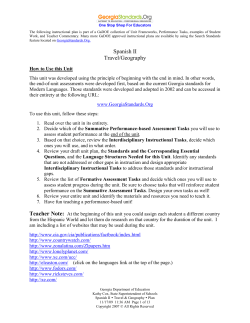 Spanish II Travel/Geography