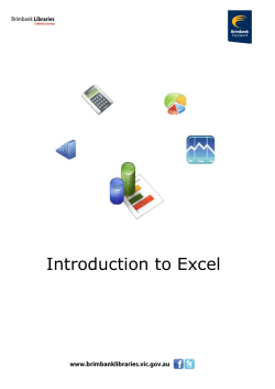 Introduction to Excel