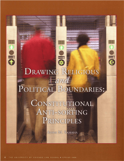 Drawing Religious and Political Boundaries: Constitutional Anti