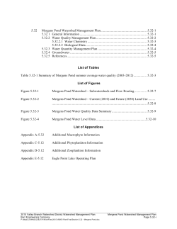 Mergens Pond - Valley Branch Watershed District
