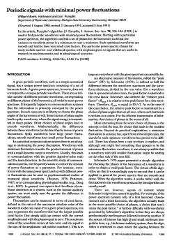 Periodic Signals with Minimal Power Fluctuations