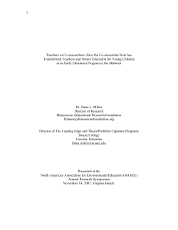 Teachers as Co-researchers